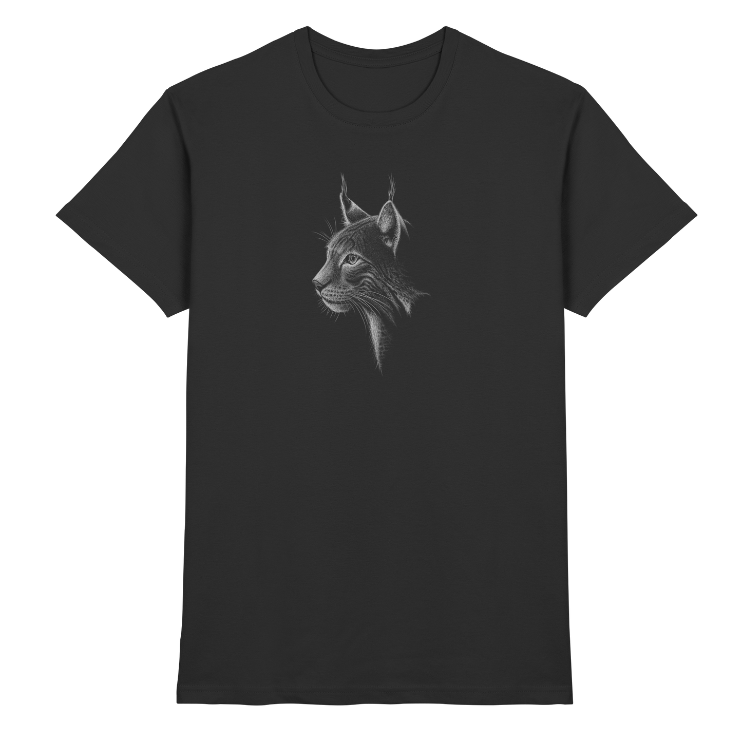 Luchs Kritzelkunst Wildkatze Illustration - Premium Shirt