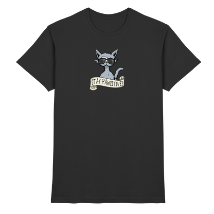 Stay Pawsitive Bleib lässig Hipster Katze - Premium Shirt