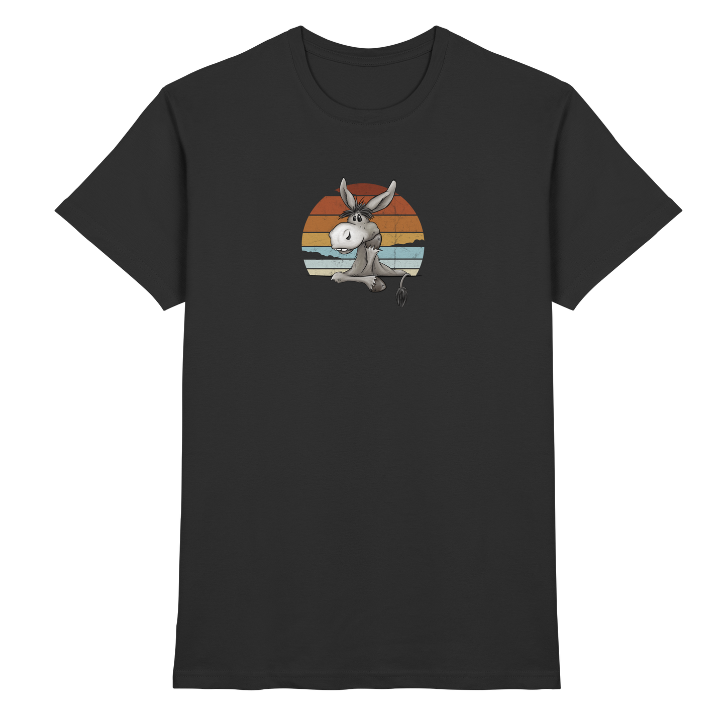 Lässiges Maultier Retro Esel - Premium Shirt