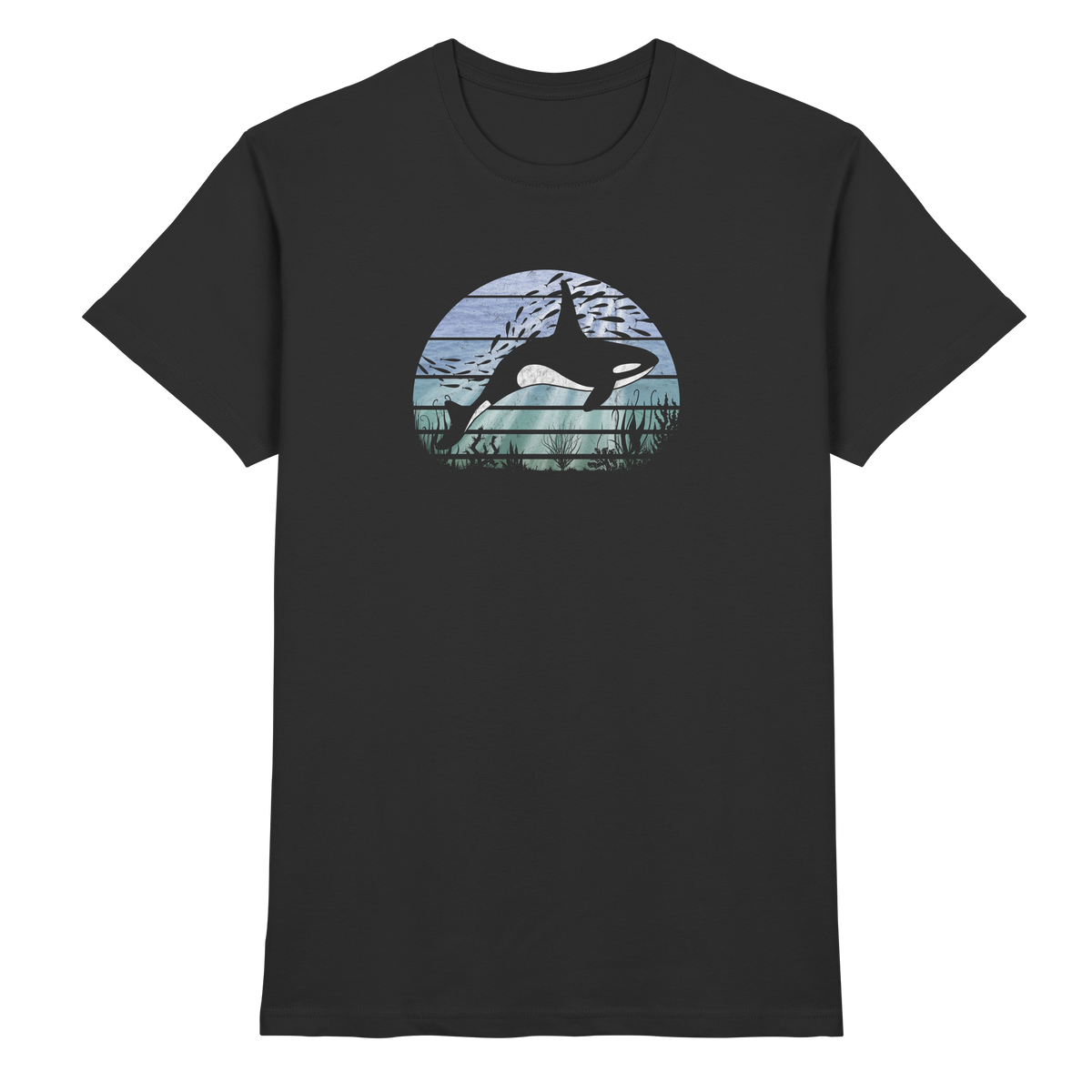Retro Tiefsee Schwertwal Orca - Premium Shirt