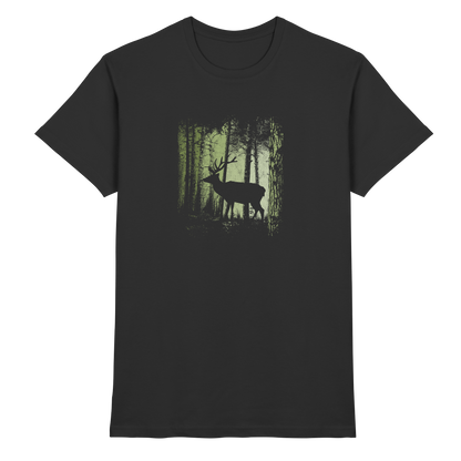 Hirsch im Zwielicht Wald - Premium Shirt