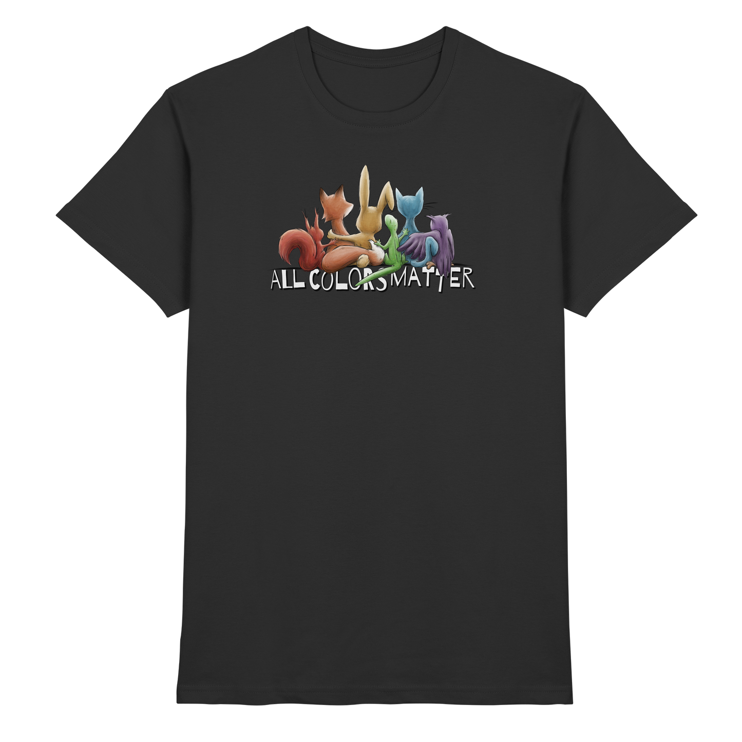 All Colors Matter! Regenbogen Tiere für Vielfalt - Premium Shirt