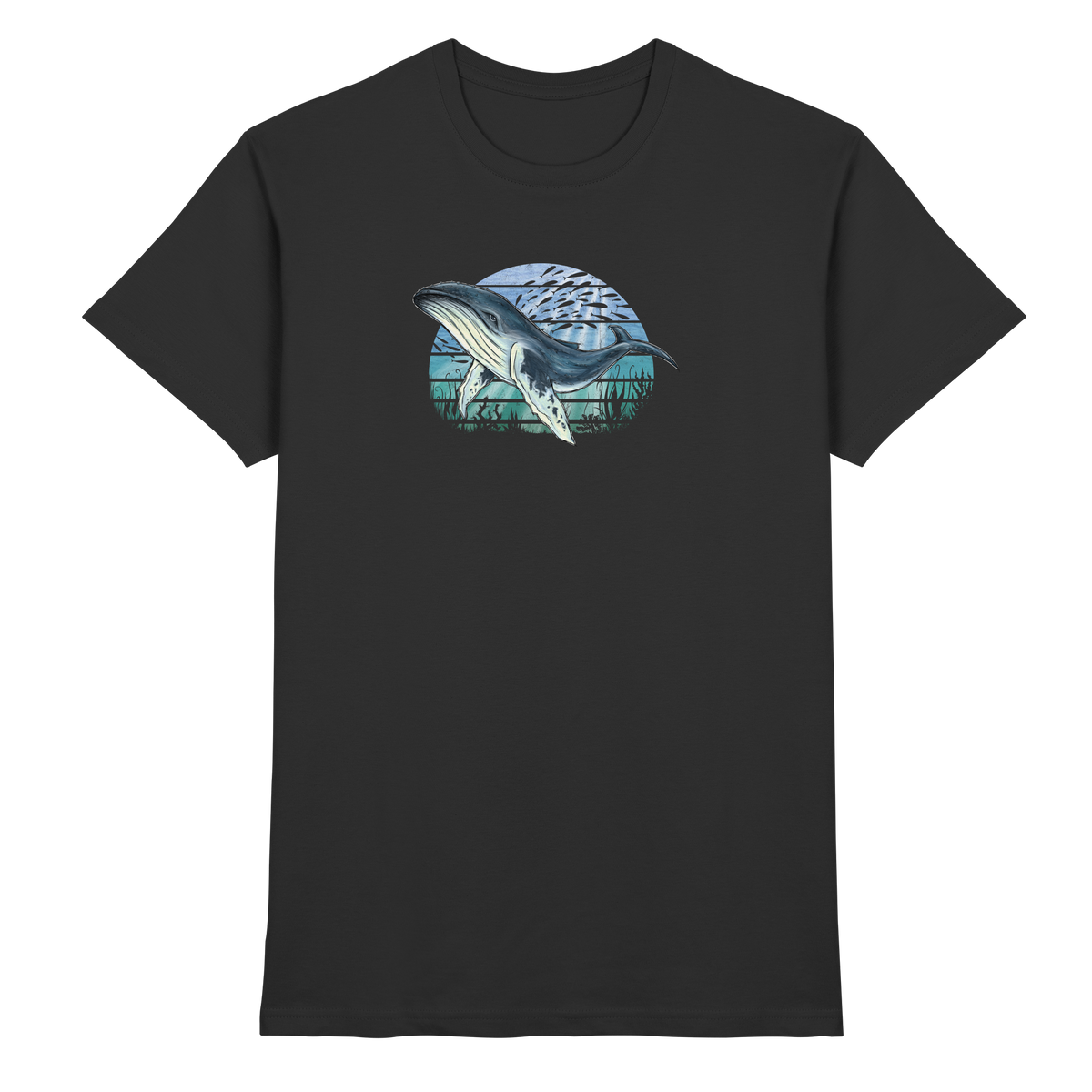 Retro Unterwasser Buckelwal - Premium Shirt