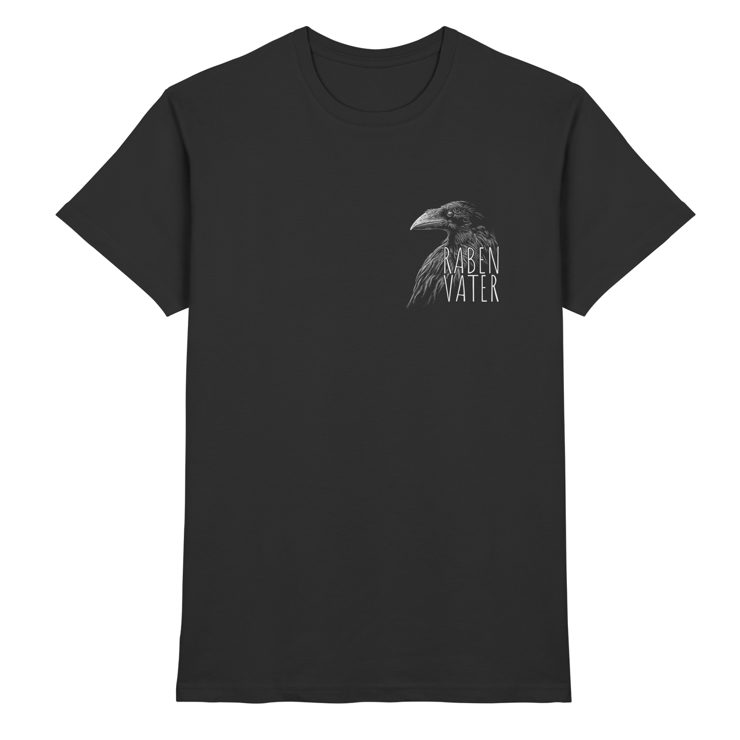 Rabenvater schwarzer Rabe Krähe - Premium Shirt