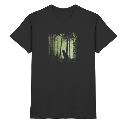 Luchs Wildkatze im Zwielicht Wald - Premium Shirt