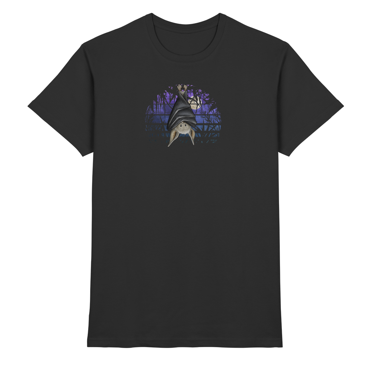Fledermaus in blauer Nacht - Premium Shirt