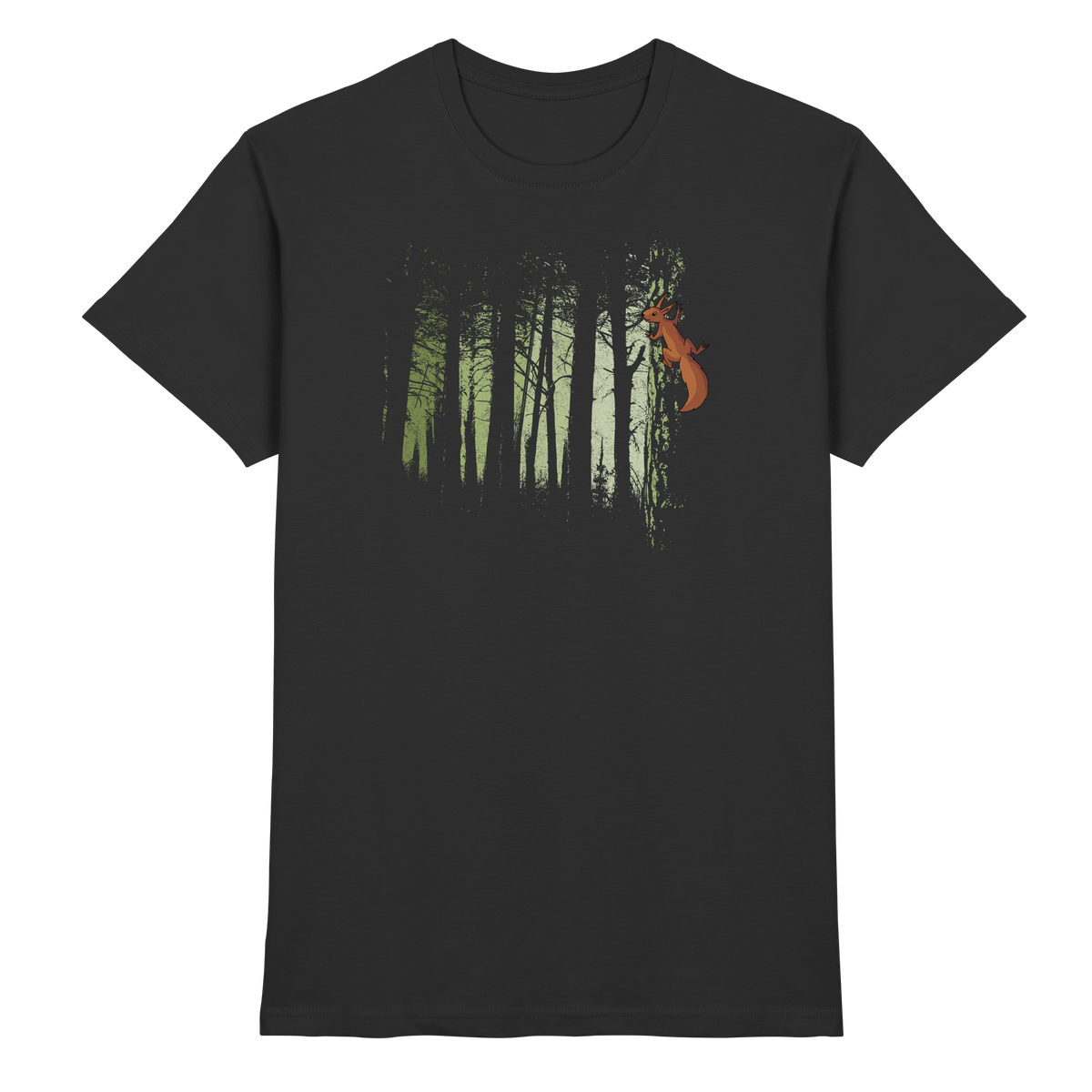Eichhörnchen im Zwielicht-Wald - Premium Shirt