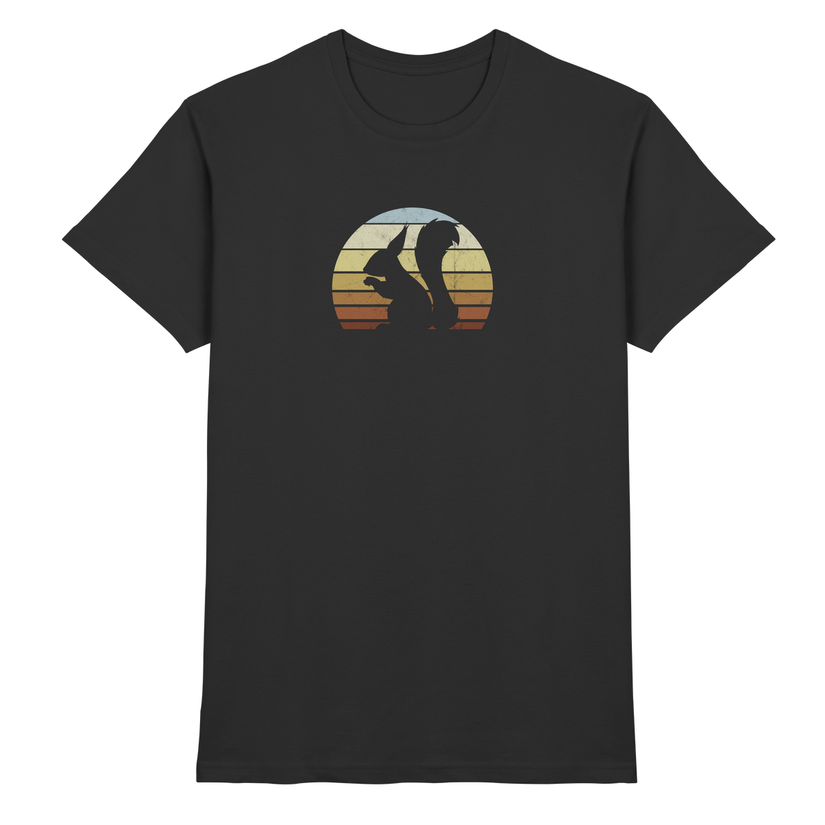 Retro Eichhörnchen Silhouette - Premium Shirt