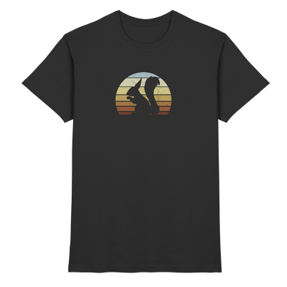 Retro Eichhörnchen Silhouette - Premium Shirt