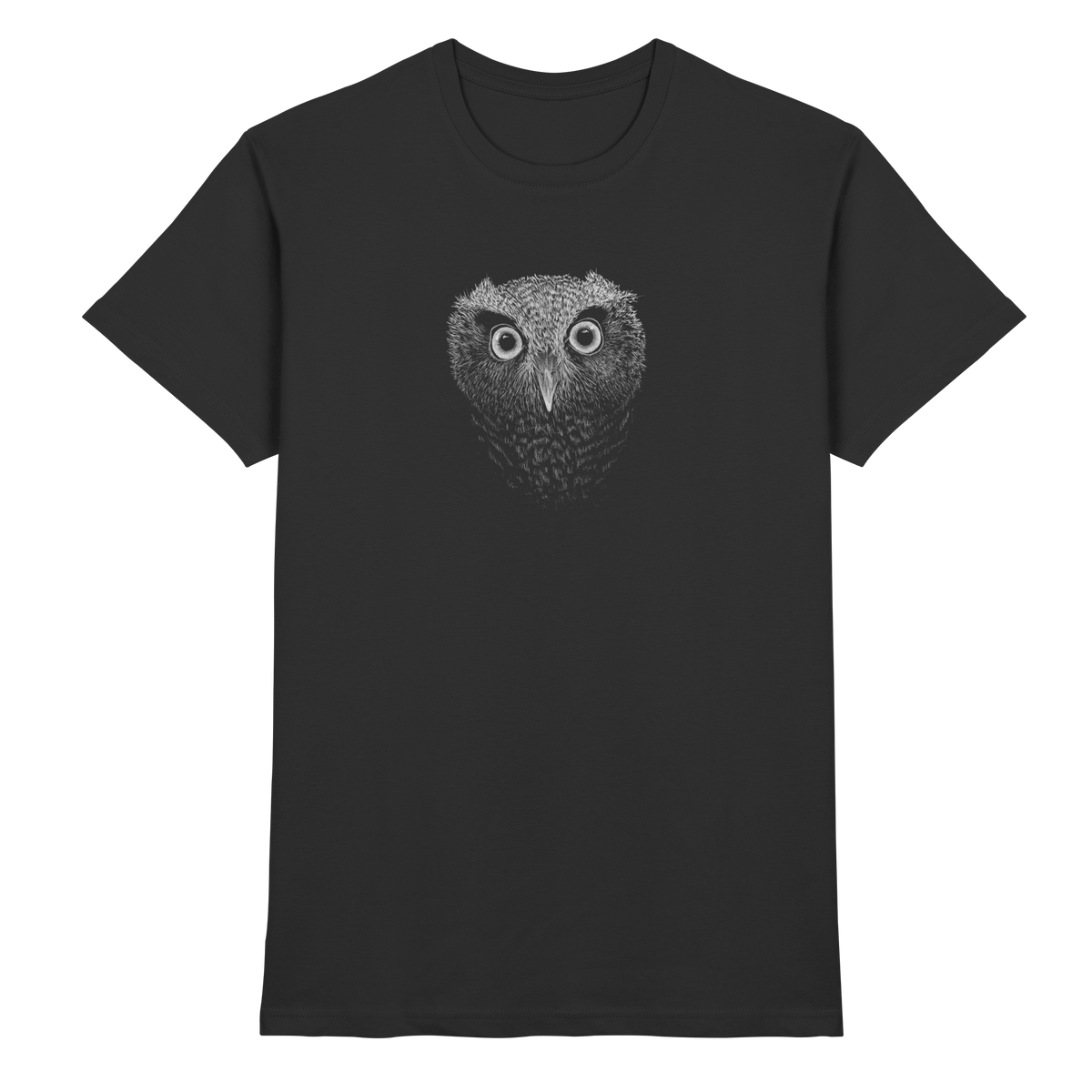 Eule Kritzelkunst Illustration - Premium Shirt