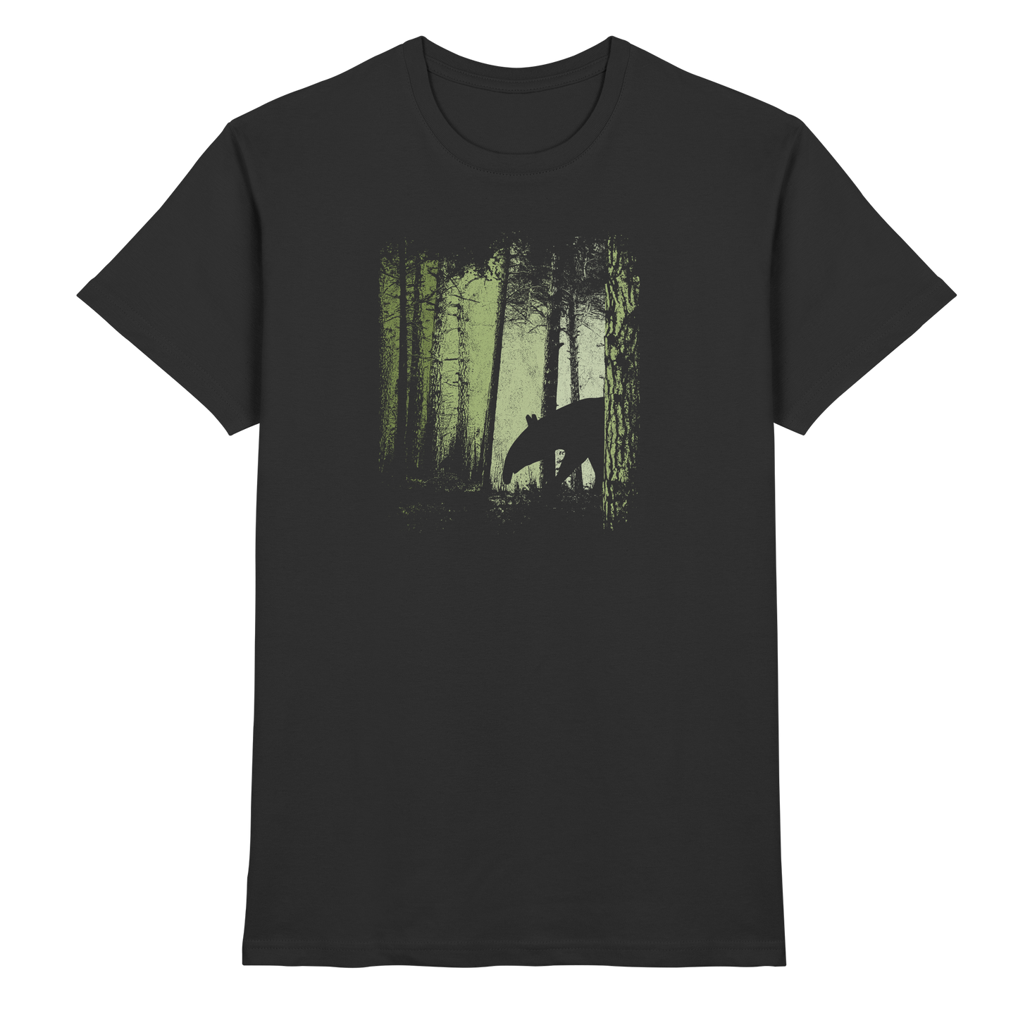 Lässiger Tapir im Zwielicht Wald - Premium Shirt