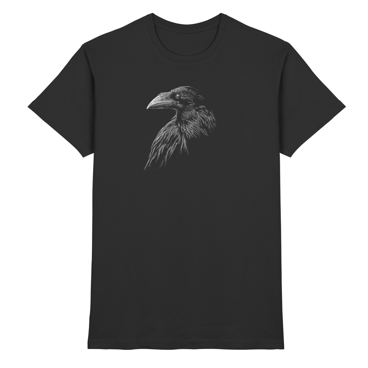 Kritzelkunst Rabe Krähe - Premium Shirt