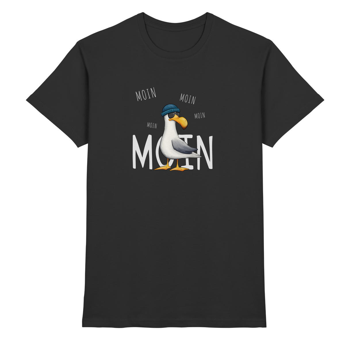Moin Moin Lässige Hipster Möwe  - Premium Shirt