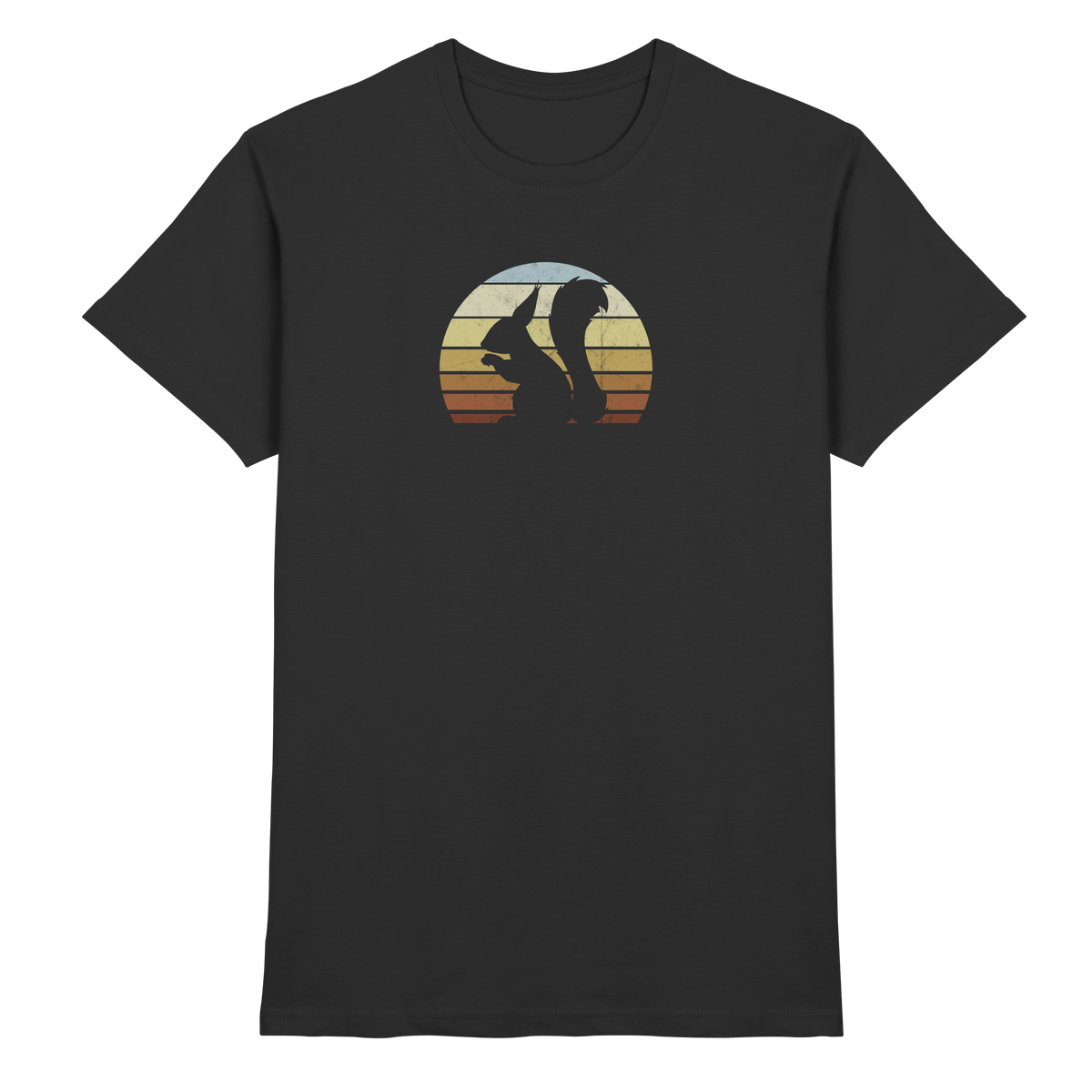 Retro Eichhörnchen Silhouette - Premium Shirt