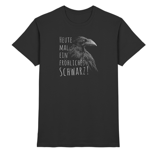 fröhlicher schwarzer Rabe - Premium Shirt