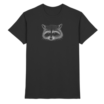 Waschbär Illustration Kritzelkunst - Premium Shirt