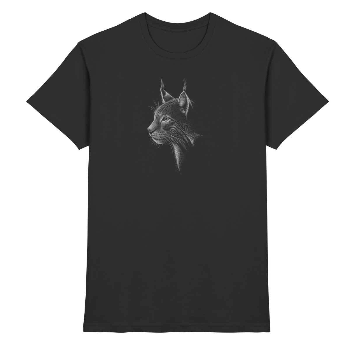 Luchs Kritzelkunst Wildkatze Illustration - Premium Shirt