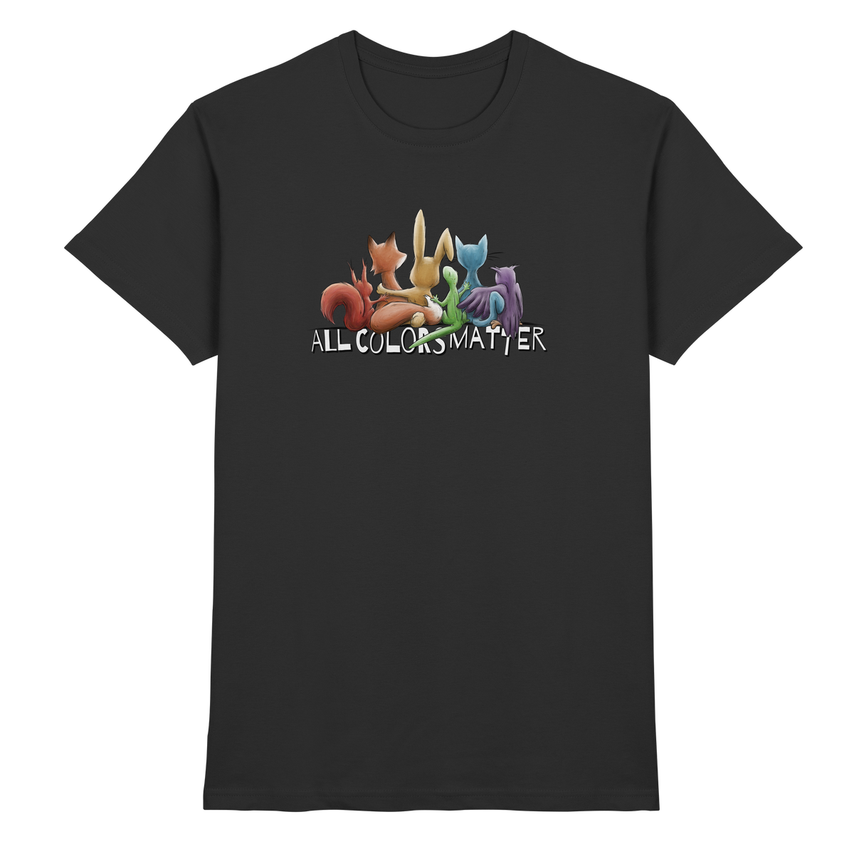 All Colors Matter! Regenbogen Tiere für Vielfalt - Premium Shirt