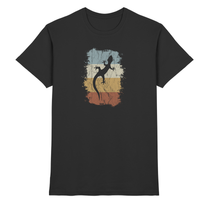 Retro Gecko Salamander Silhouette - Premium Shirt