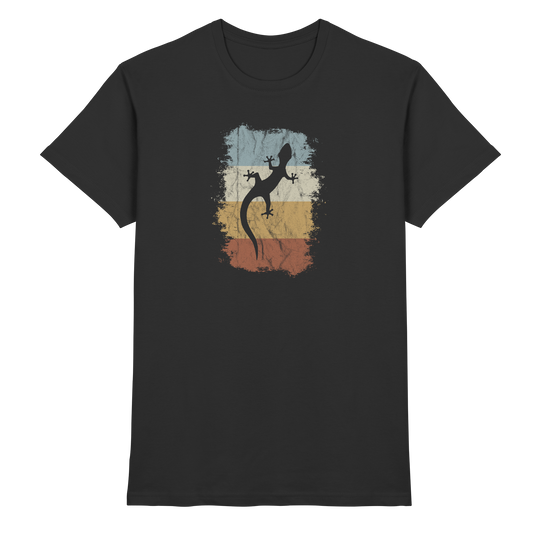 Retro Gecko Salamander Silhouette - Premium Shirt