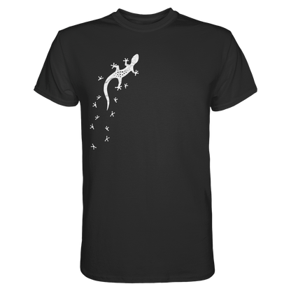Gecko Eidechse Silhouette hell - Premium Shirt