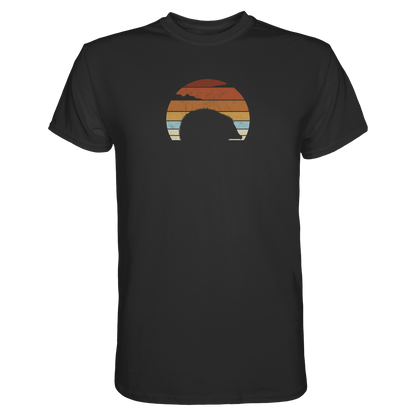 Retro Igel Silhouette im Sonnenuntergang - Premium Shirt