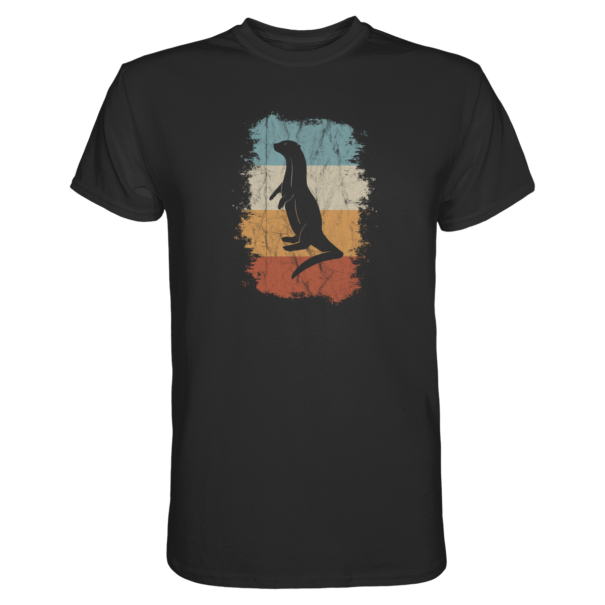 Retro Otter Fischotter Silhouette - Premium Shirt