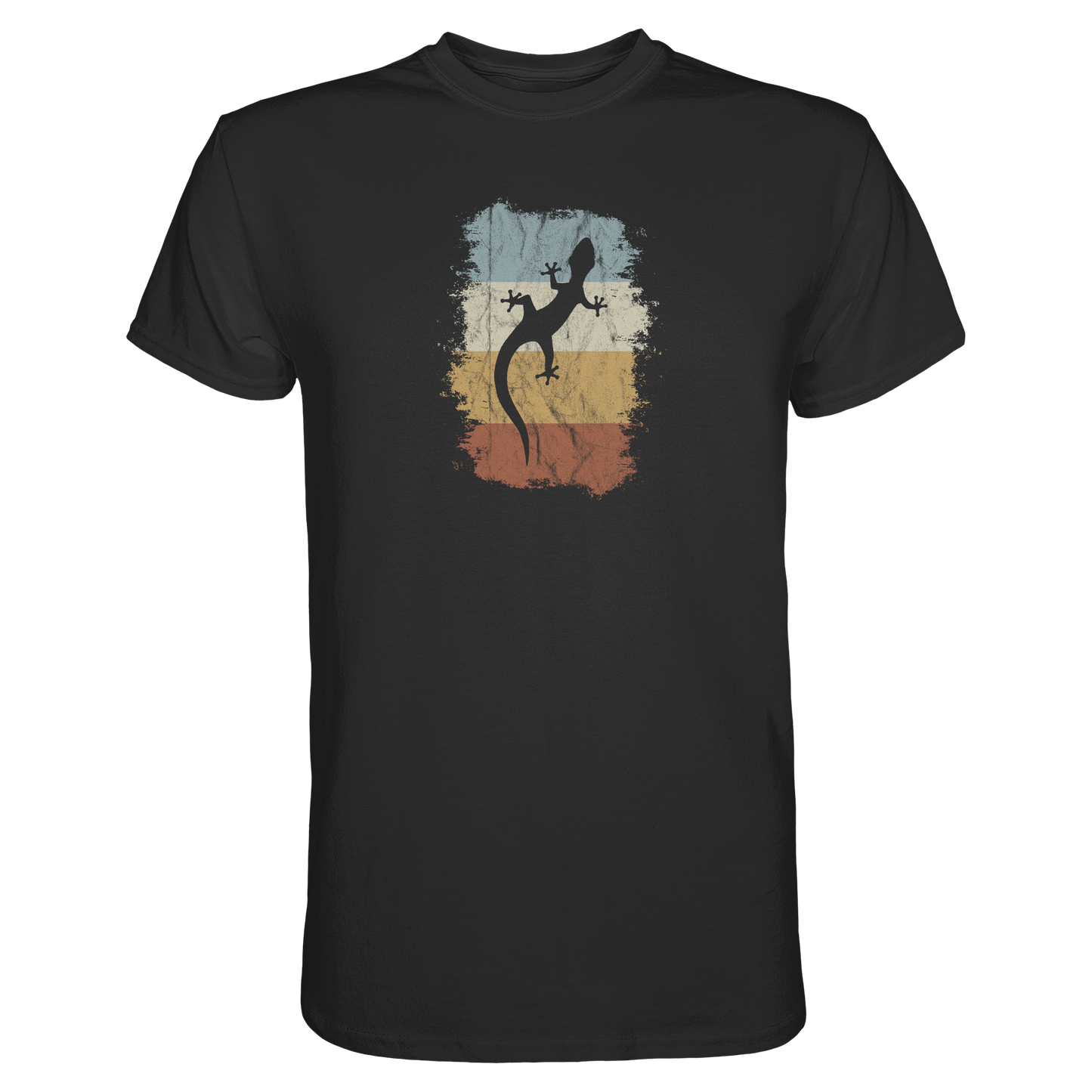 Retro Gecko Salamander Silhouette - Premium Shirt