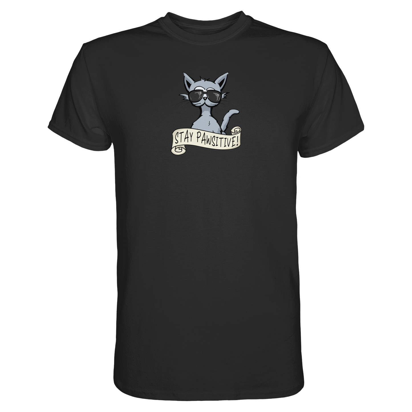 Stay Pawsitive Bleib lässig Hipster Katze - Premium Shirt