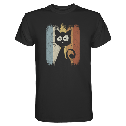 Retro Katze Silhouette - Premium Shirt