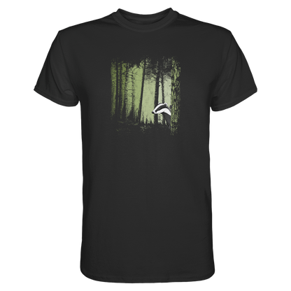 frecher Dachs im Zwielicht Wald - Premium Shirt
