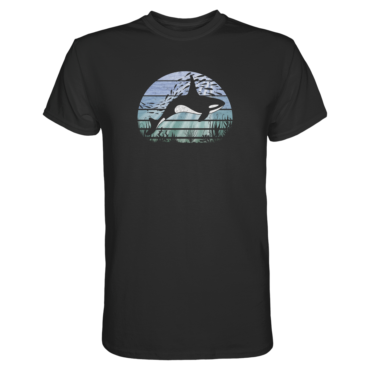 Retro Tiefsee Schwertwal Orca - Premium Shirt