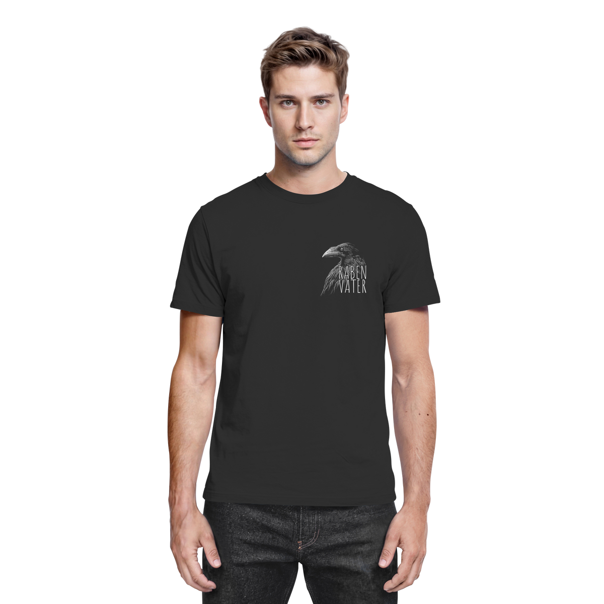 Rabenvater schwarzer Rabe Krähe - Premium Shirt