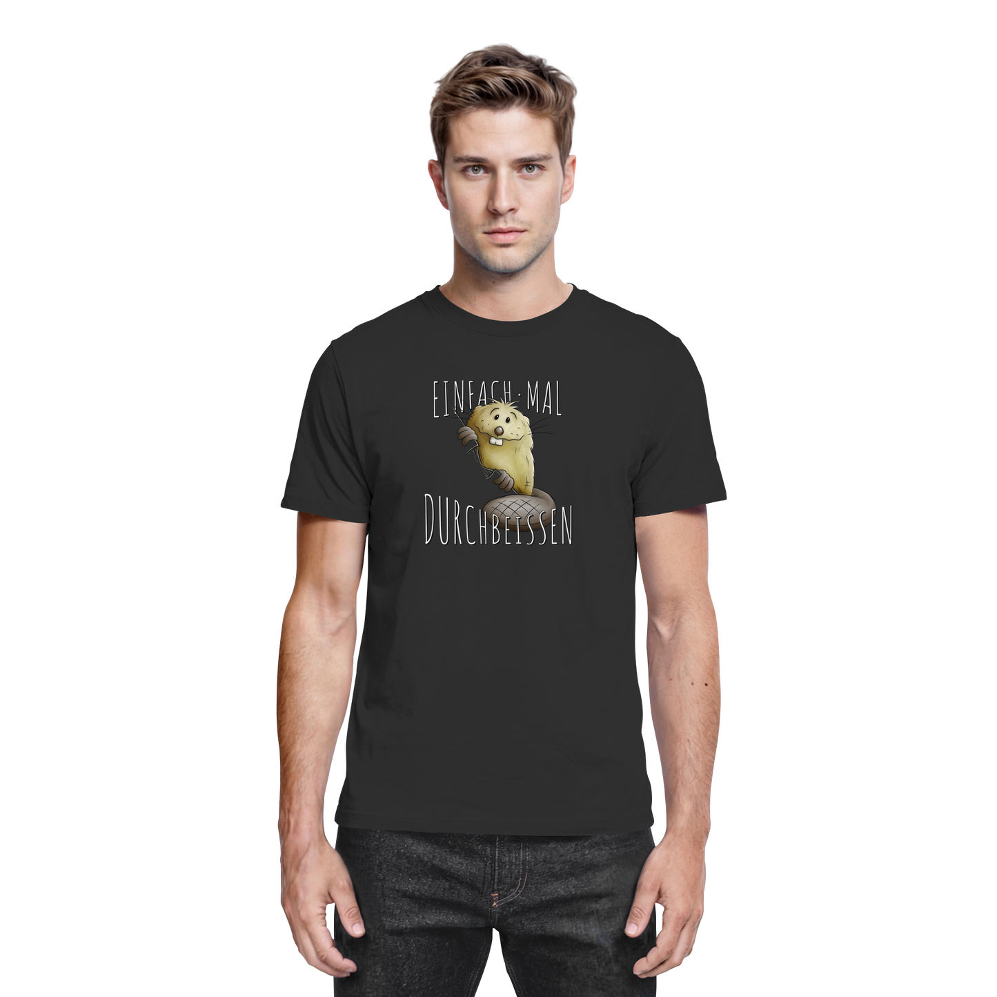 Einfach mal Durchbeissen Biber - Premium Shirt