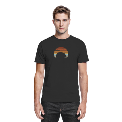 Retro Igel Silhouette im Sonnenuntergang - Premium Shirt