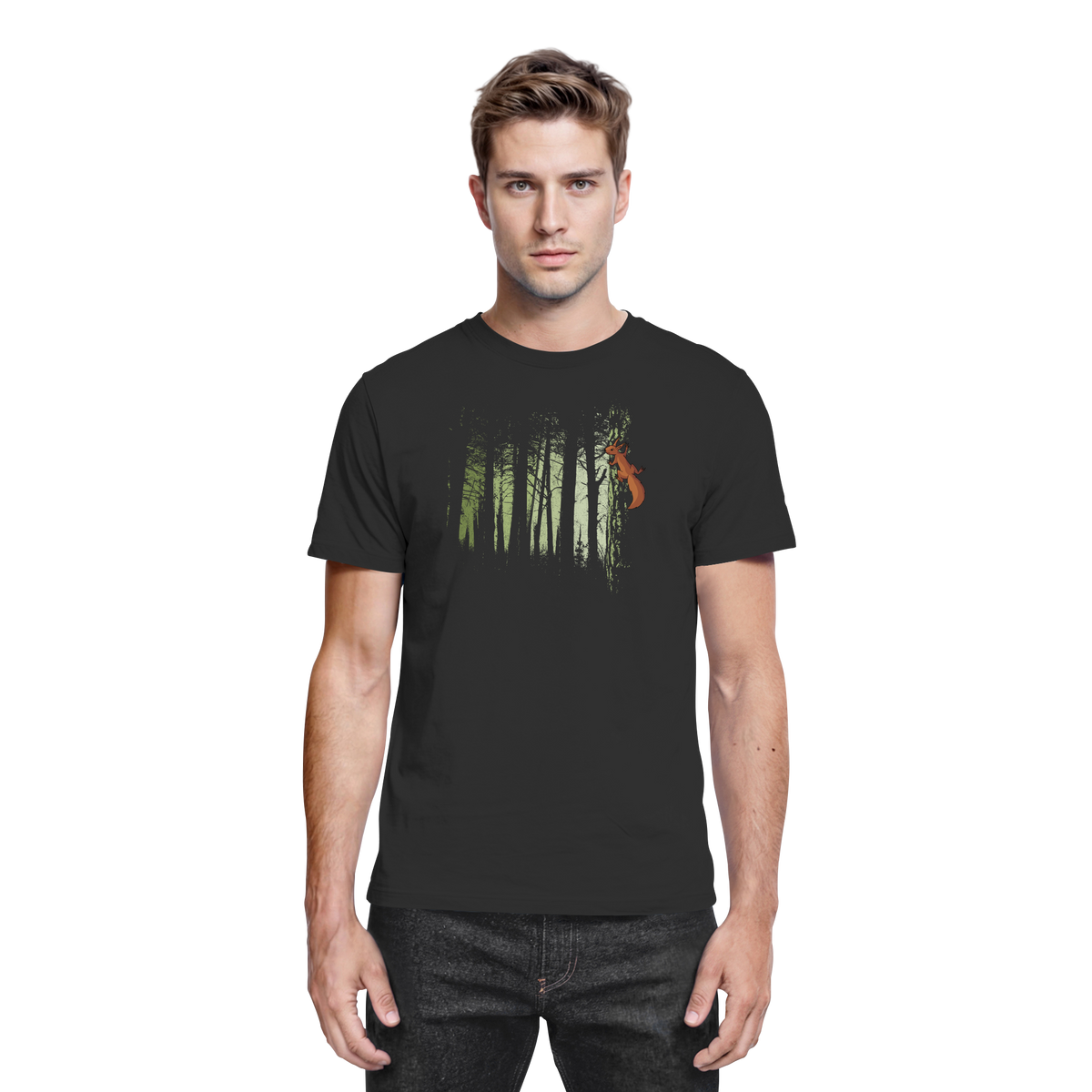 Eichhörnchen im Zwielicht-Wald - Premium Shirt