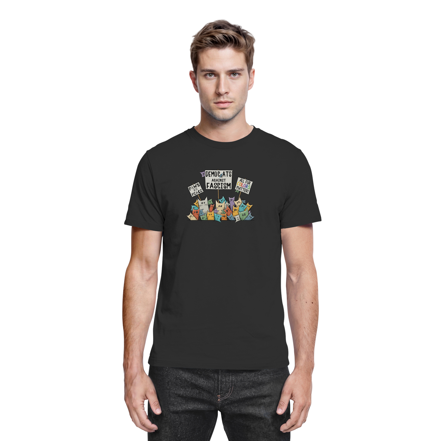 Demo-Katzen gegen Faschismus und für Vielfalt - Premium Shirt