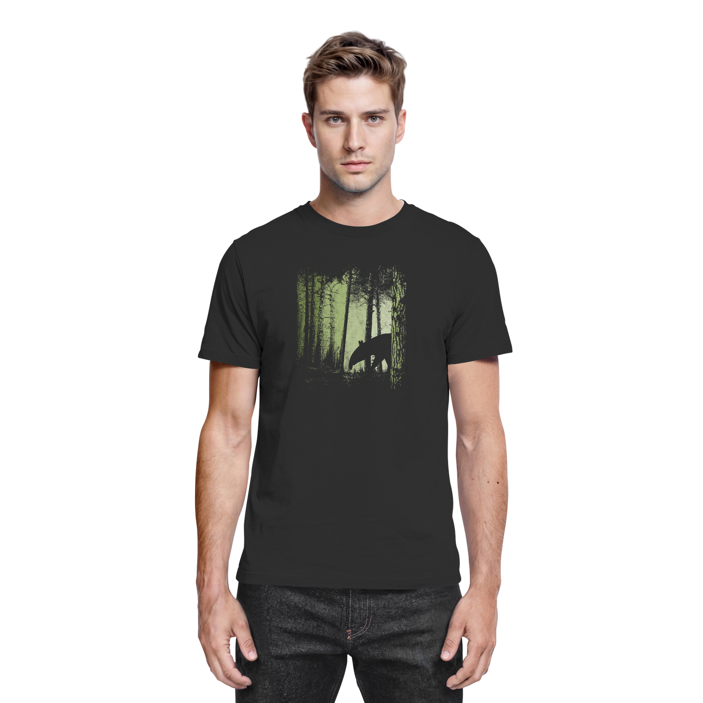 Lässiger Tapir im Zwielicht Wald - Premium Shirt