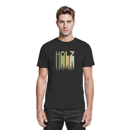 Holz Retro Wald Schriftzug - Premium Shirt