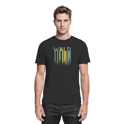 Wald Retro Forst Schriftzug - Premium Shirt