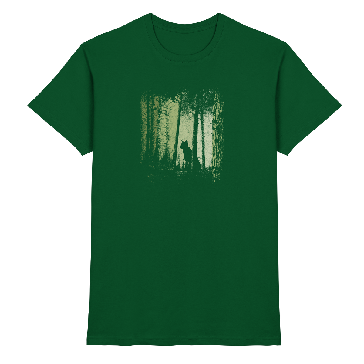 Luchs Wildkatze im Zwielicht Wald - Premium Shirt