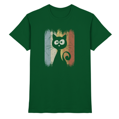 Retro Katze Silhouette - Premium Shirt