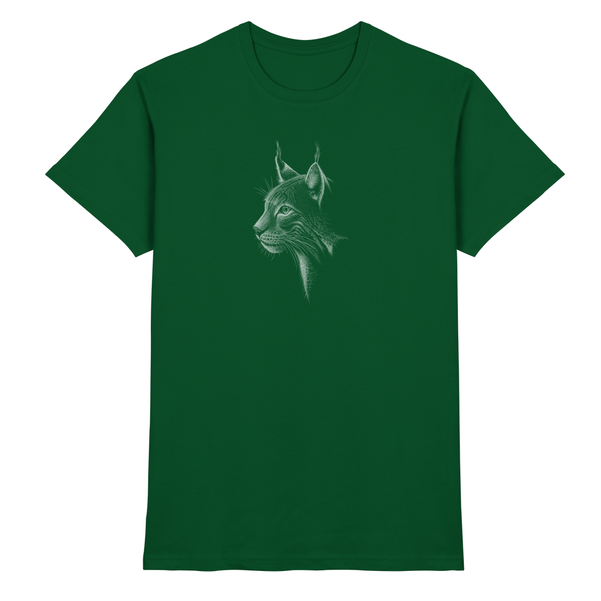 Luchs Kritzelkunst Wildkatze Illustration - Premium Shirt