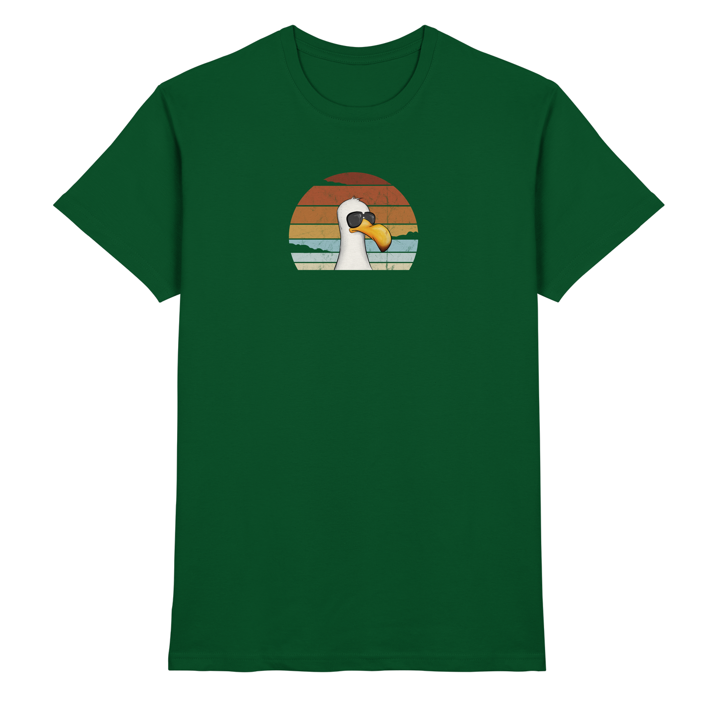 Cool lässige Retro Möwe - Premium Shirt