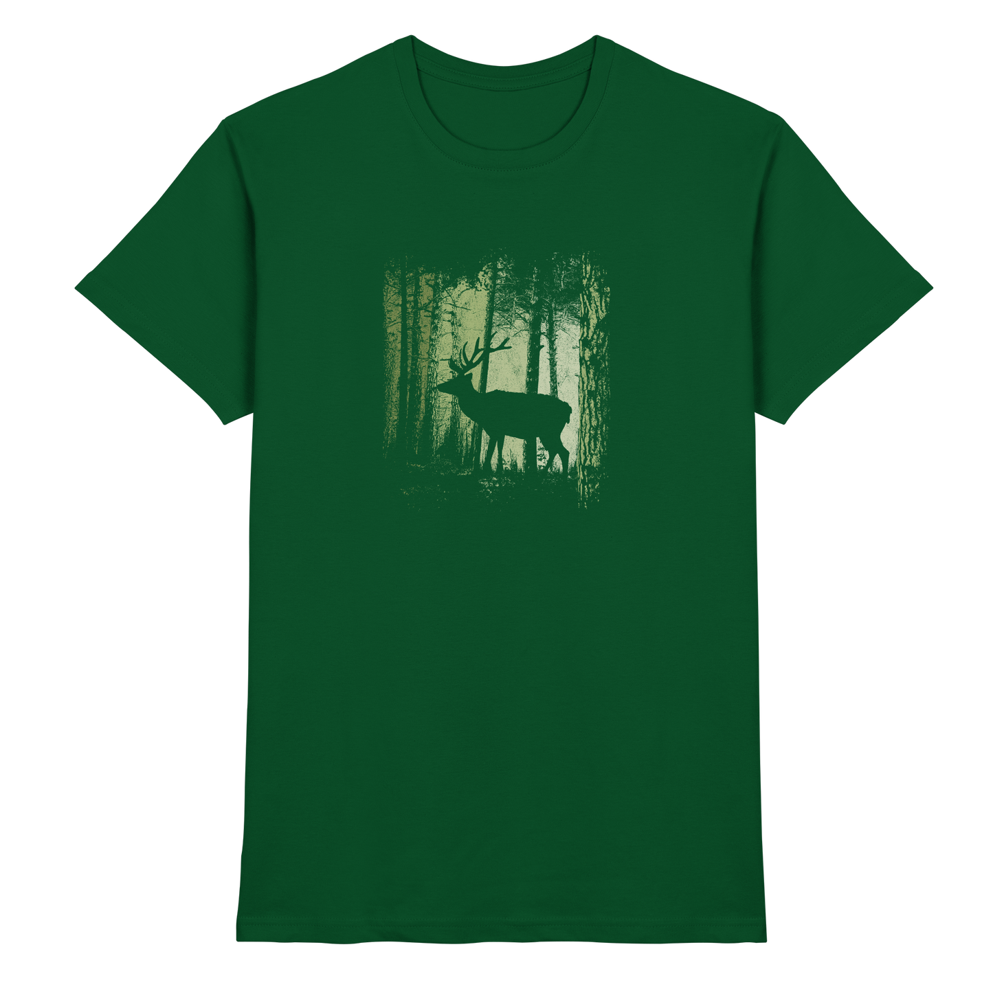 Hirsch im Zwielicht Wald - Premium Shirt