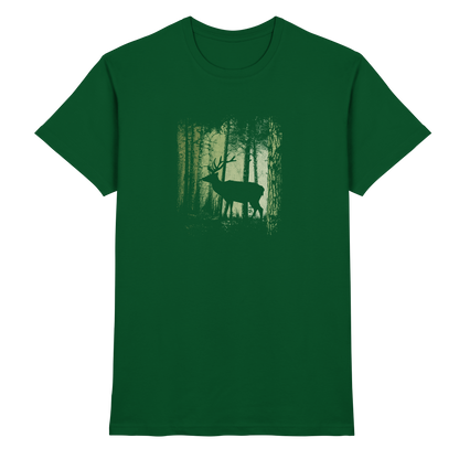 Hirsch im Zwielicht Wald - Premium Shirt