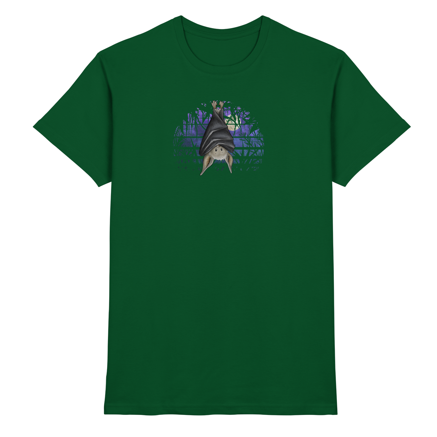 Fledermaus in blauer Nacht - Premium Shirt