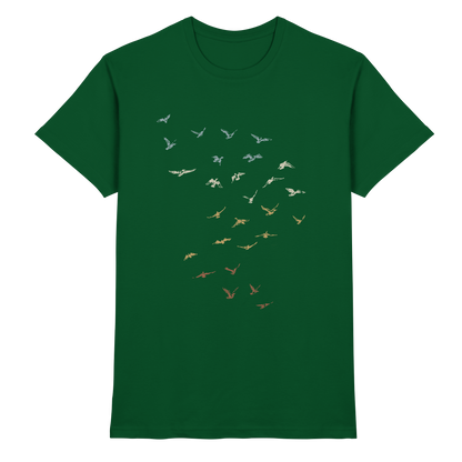 Retro Vogel Schwarm - Premium Shirt