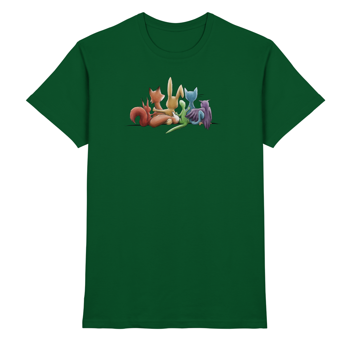 Regenbogen Tiere für Freundschaft, Toleranz und Vielfalt - Premium Shirt