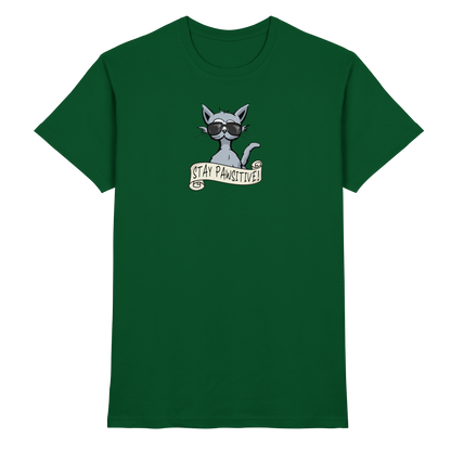 Stay Pawsitive Bleib lässig Hipster Katze - Premium Shirt